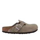 Birkenstock Boston Rivet Suede Leather Narrow Taup