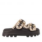 Mou Eva one-piece slide two-buckle Black White