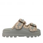 Mou Eva sandalette one-piece slide two-buckle Tea