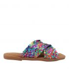 Crinkles slipper 241-C43-Turquoise Multi