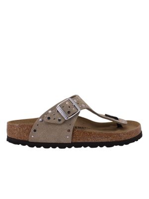 Birkenstock Gizeh Rivet Suede Leather Taupe REG