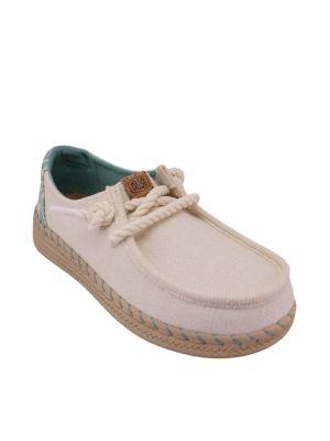 Hey Dude Wendy Espadrille Hibiscus Egret/Multi
