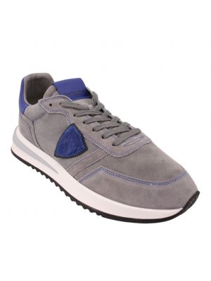 Philippe Model Tropez 2.1 Low Daim Broderie Gris
