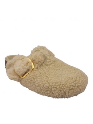 Birkenstock Boston Big Buckle Teddy Eggshel 