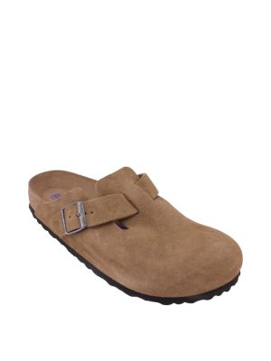 Birkenstock Boston Suede Lth. Dark Tea Tonal NRW