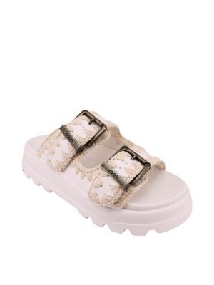 Mou sandalette Eva One Piece White two Buckles