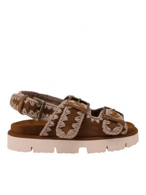 Mou sandalette Bio Two Buckles & Back strap Cognac