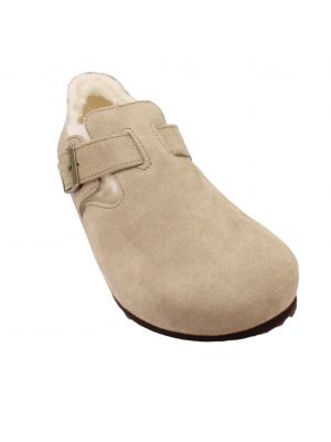 Birkenstock London Shearling Suede 1028470-Taupe