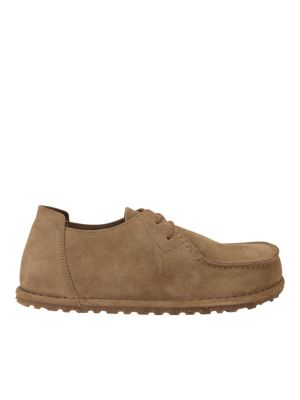 Birkenstock Utti Lace Men Suede Leather Gray Taupe