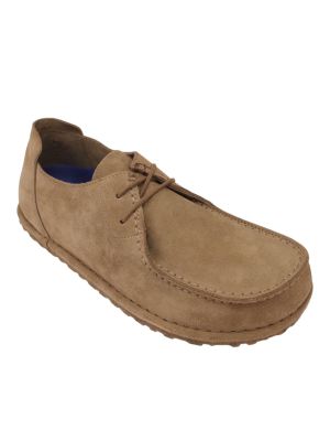 Birkenstock Utti Lace Men Suede Leather Gray Taupe