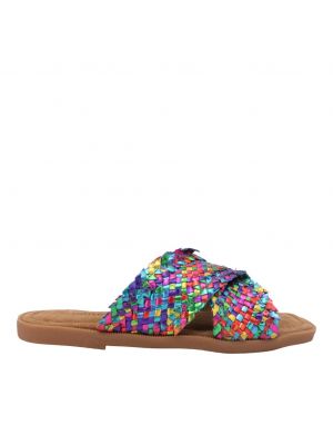 Crinkles slipper 241-C43-Turquoise Multi