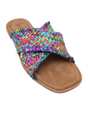 Crinkles slipper 241-C43-Turquoise Multi