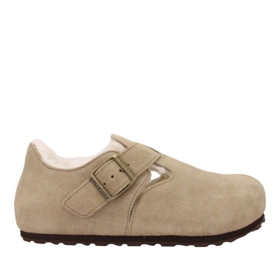 Birkenstock London Shearling Suede 1028470-Taupe