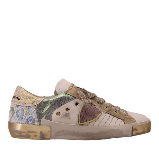 Philippe Model sneaker PRSX Low Python Blanc Rose