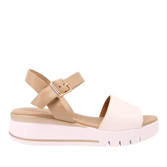 Fascino Donna sandalette 81257-Bianco Beige
