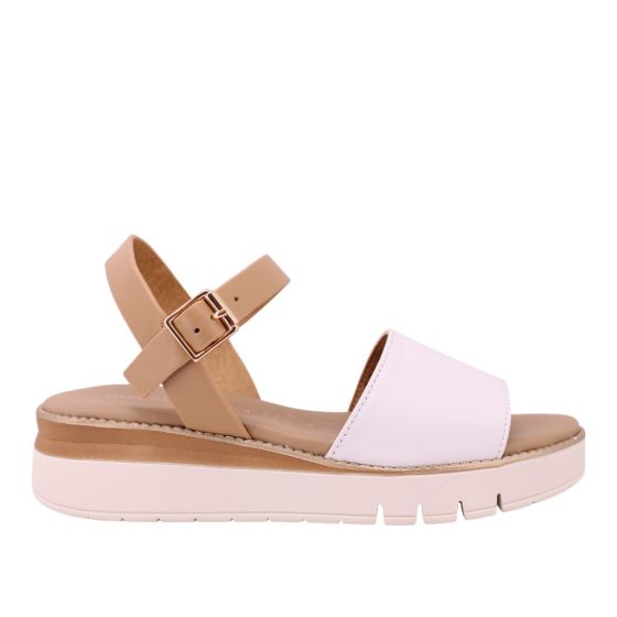 Fascino Donna sandalette 80265 Bianco Camel