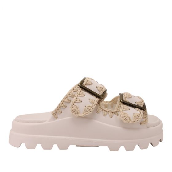 Mou sandalette Eva one-piece slide two-buckle Whit