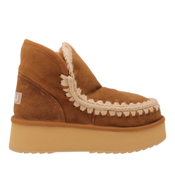 Mou vachtschoen Mini Eskimo Platform - Cognac