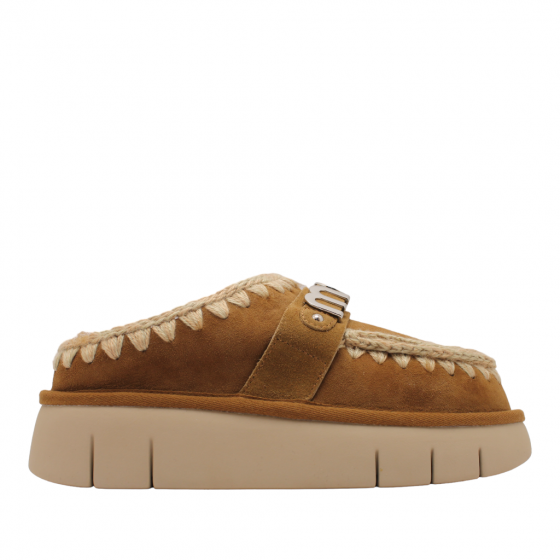 Mou pantoffel Bounce-Clog-Cognac