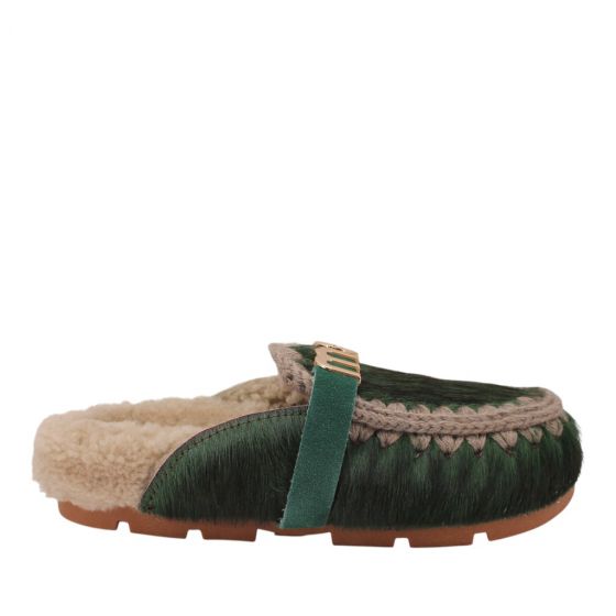Mou slip on Winter Bio LG Hair Pony Green