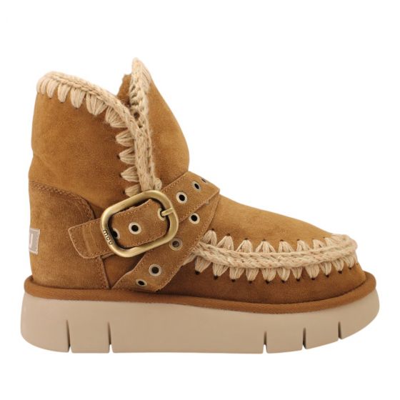Mou boot Bounce Buckel Strap Cognac
