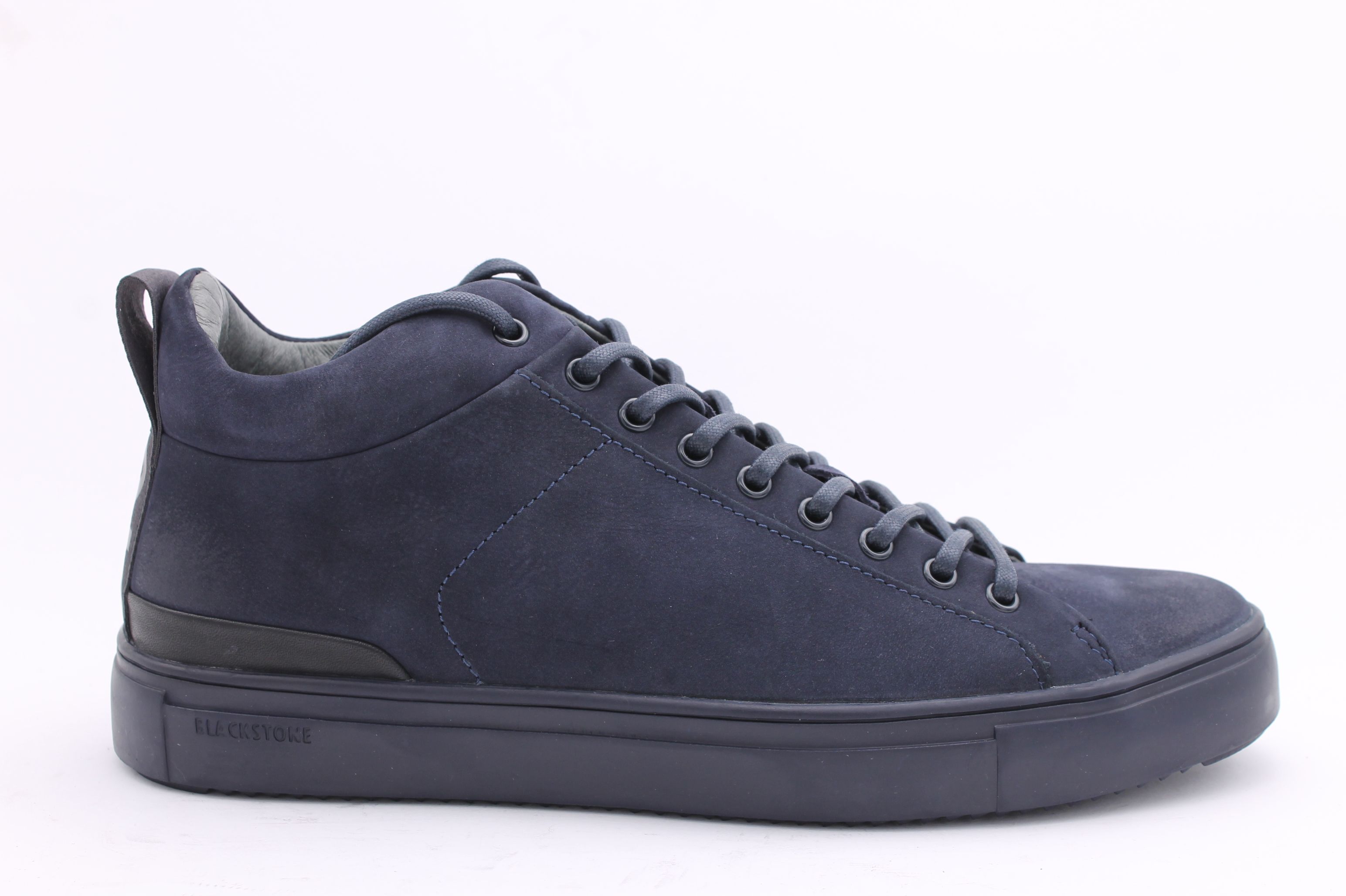 Blackstone Heren Sneakers Zwart nub mid sneaker | Van den Assem