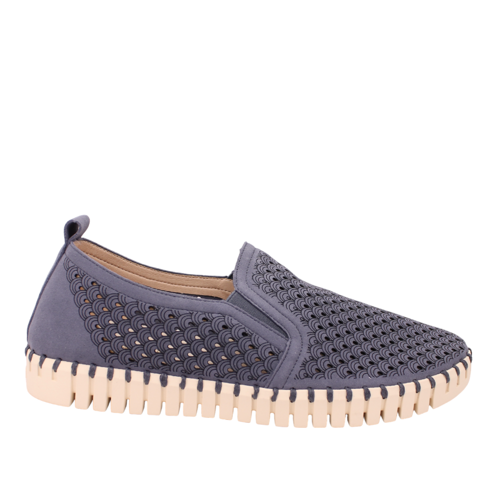 Ilse Jacobsen instapper TULIP140MEN 636 Grey TULIP140MEN 636 Gre Blauw
