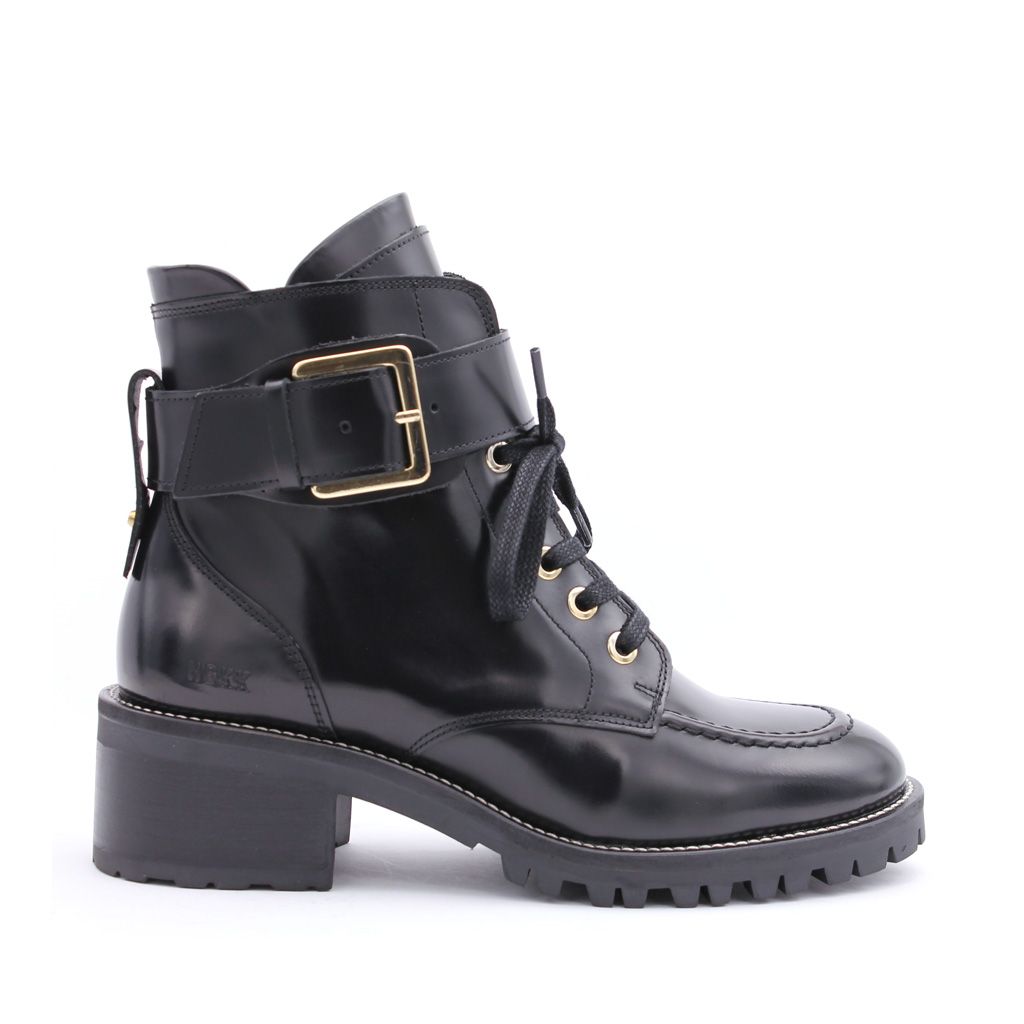 Nubikk Roque Royal leren chunky sneakers off white - Schoenen.nl