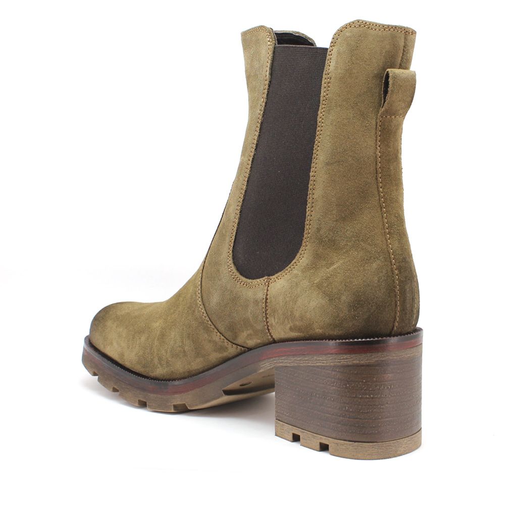 River Woods enkellaars Ariane-Kaki Ariane-Kaki Groen