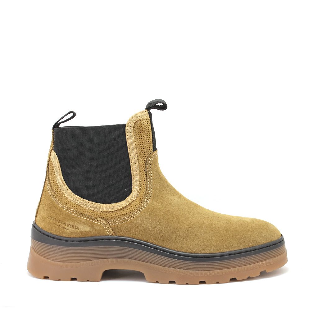 Scotch & Soda Stivali Chelsea Donna 'Conni': Modello In Nylon Elasticizzato, Tacco Chunky 5 Cm, Fodera Sintetica, Suola Gomma, Nero
