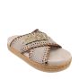 Mou sandalette Criss Cross Chalk Metal Stitching