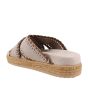 Mou sandalette Criss Cross Chalk Metal Stitching