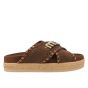 Mou sandalette Criss Cross Nutbrown Metal Stitchin