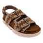 Mou sandalette Bio Two Buckles & Back strap Cognac