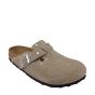 Birkenstock Boston Rivet Suede Leather Narrow Taup