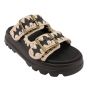 Mou Eva one-piece slide two-buckle Black White