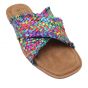 Crinkles slipper 241-C43-Turquoise Multi